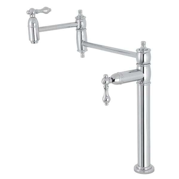 Deck Mount Pot Filler, Polished Chrome